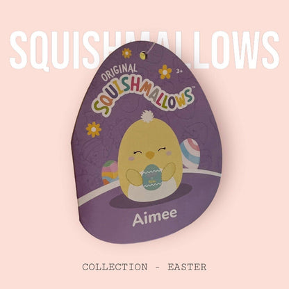 Squishmallow Aimee Yellow Chick 16” Easter Edition Holding Egg (Kelly Toy)