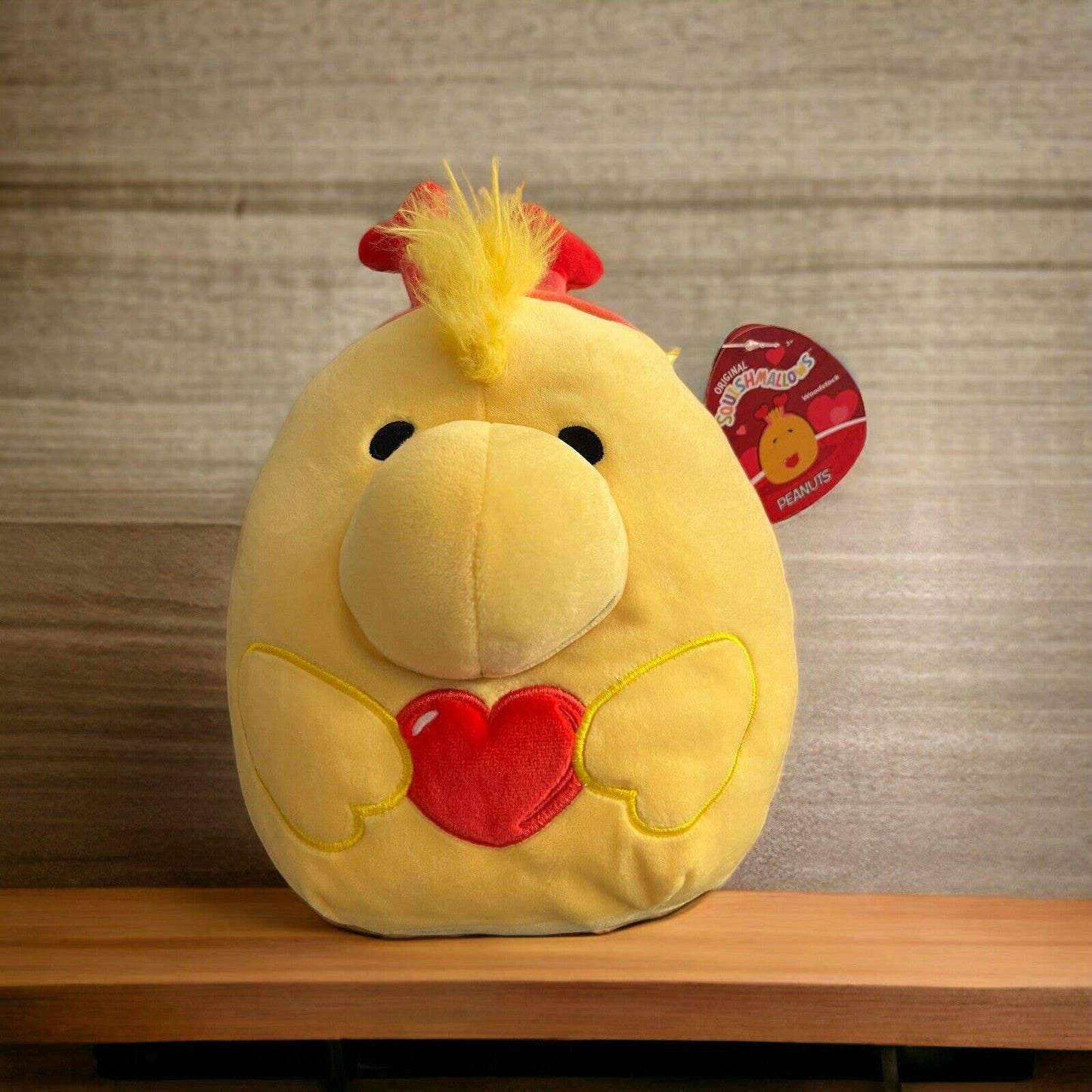 Squishmallows 10" Woodstock Holding a Heart - Peanuts Plush Toy