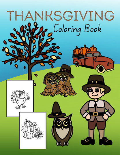 THANKSGIVING Coloring Book Ages 1-4/Digital Download