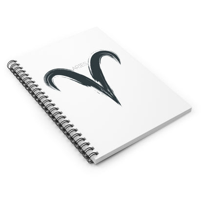 Zodiac Journal Notebook Aries- Spiral Bound - Ruled Line