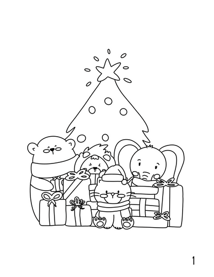 Christmas Coloring Book 5+/Digital Download