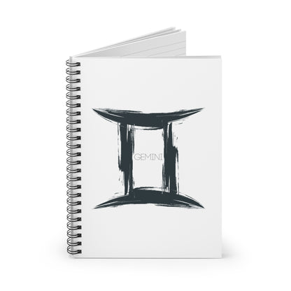 Zodiac Journal Notebook Gemini- Spiral Bound - Ruled Line