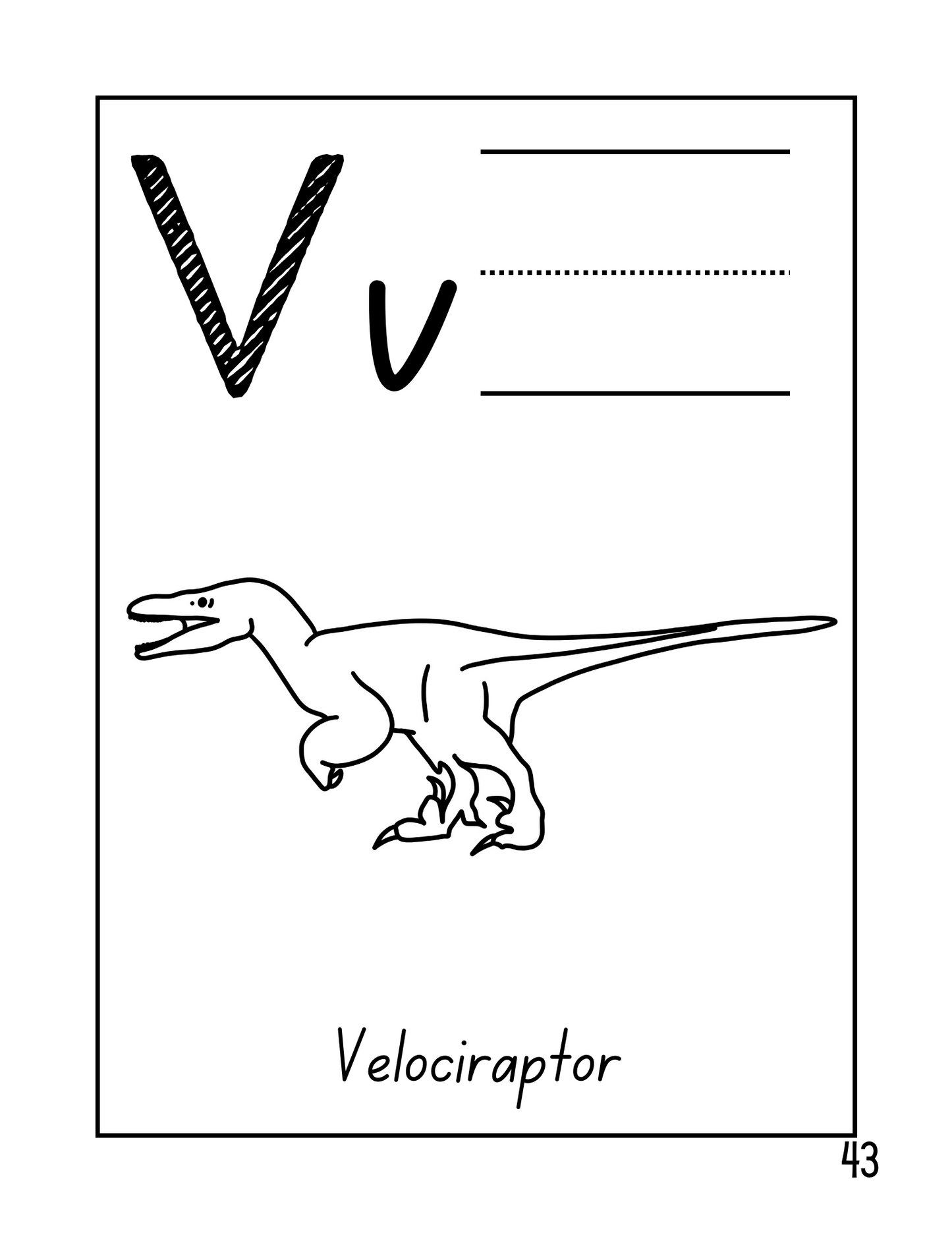 DINOSAUR ABC-123 Coloring Book/Digital Download