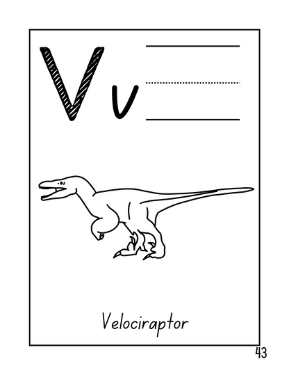 DINOSAUR ABC-123 Coloring Book/Digital Download