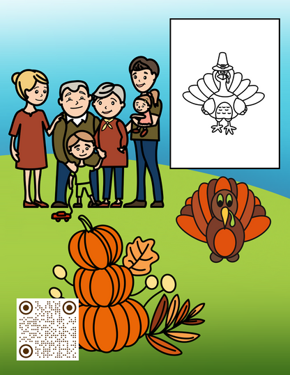 THANKSGIVING Coloring Book Ages 1-4/Digital Download