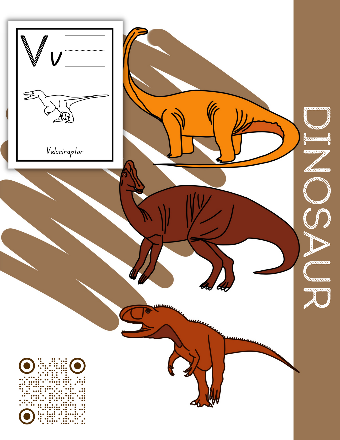 DINOSAUR ABC-123 Coloring Book/Digital Download