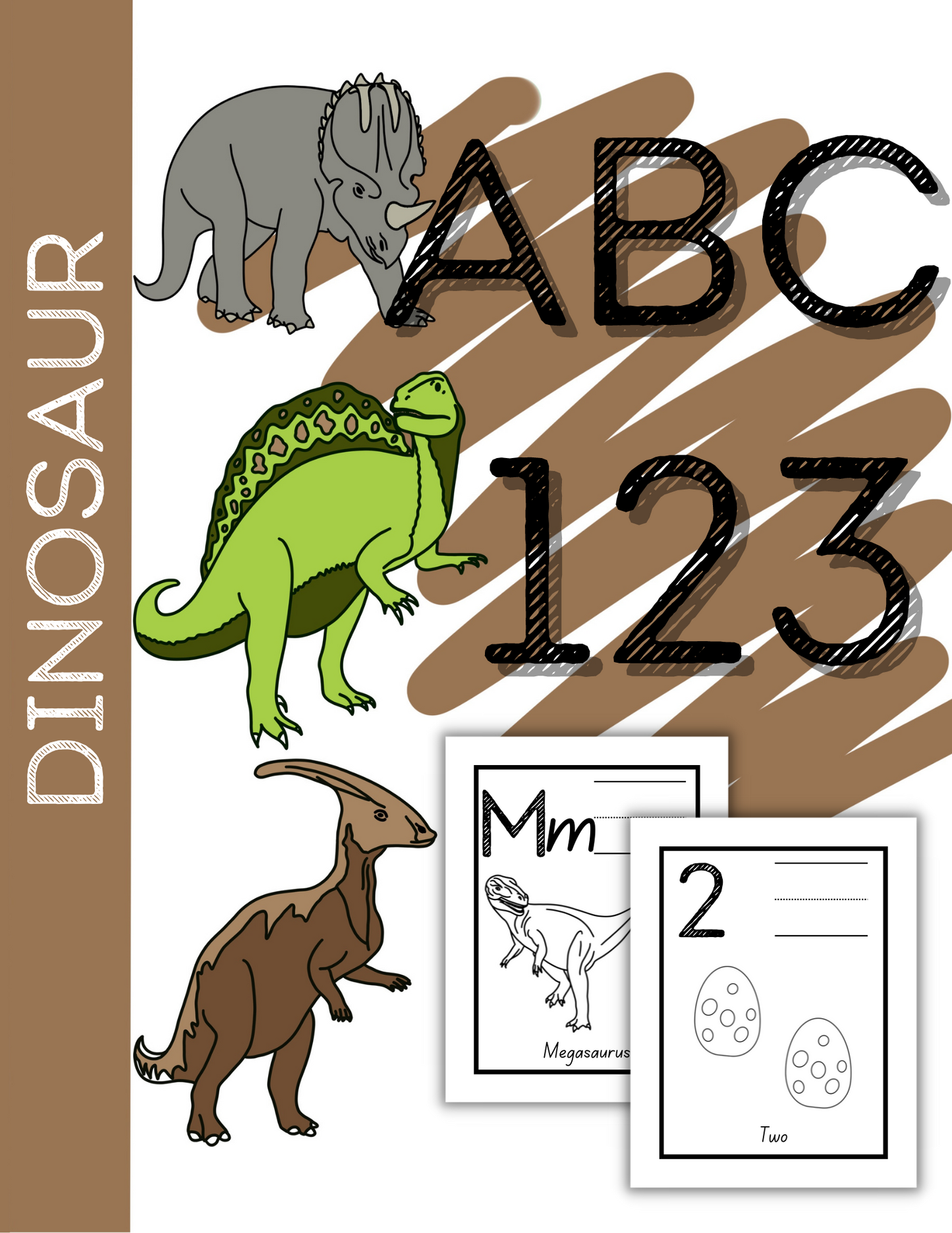 DINOSAUR ABC-123 Coloring Book/Paperback