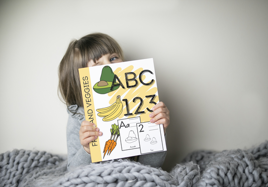 FRUIT AND VEGGIE ABC-123 Coloring Book/Paperback