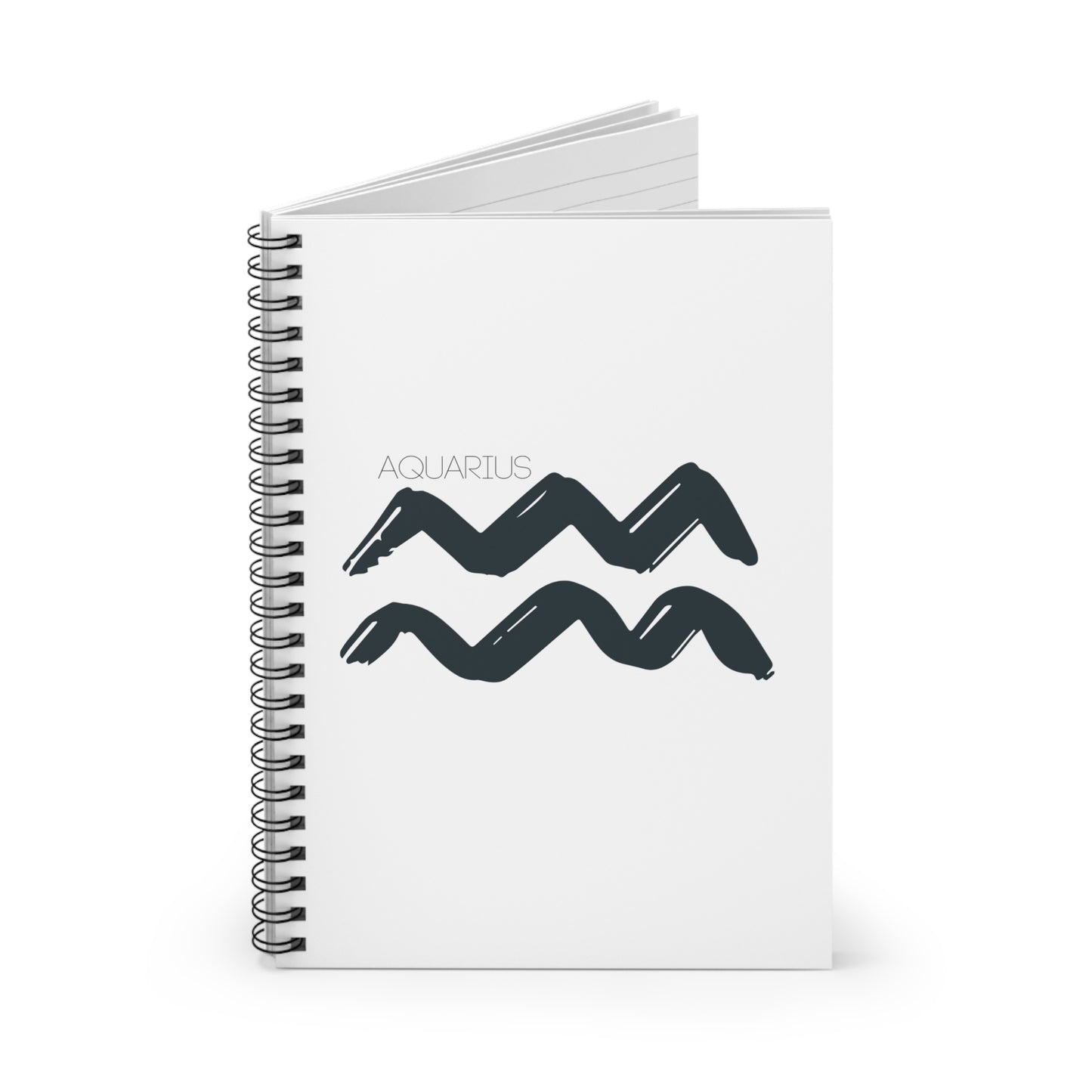 Zodiac Journal Notebook Aquarius- Spiral Bound - Ruled Line