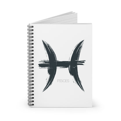 Zodiac Journal Notebook Pisces- Spiral Bound - Ruled Line