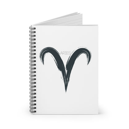 Zodiac Journal Notebook Aries- Spiral Bound - Ruled Line