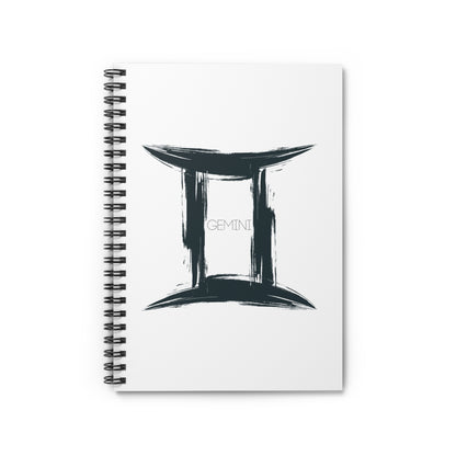 Zodiac Journal Notebook Gemini- Spiral Bound - Ruled Line